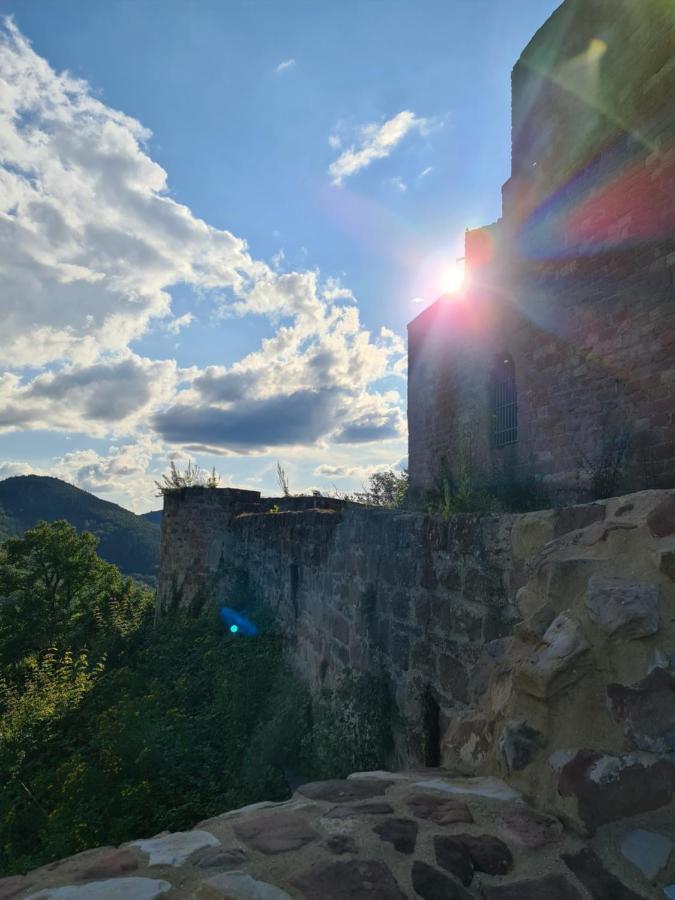 Ferienwohnung Fewo Burg Landeckblick in der Südpfalz Klingenmünster Exterior foto